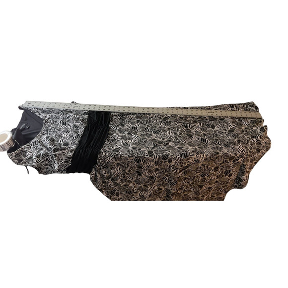 Perceptions Women's 16W Black White Dress Floral Print Scoop Neck Sleeveless - Picture 7 of 15